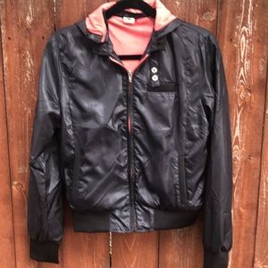 3/$20 Medium nylon bomber jacket